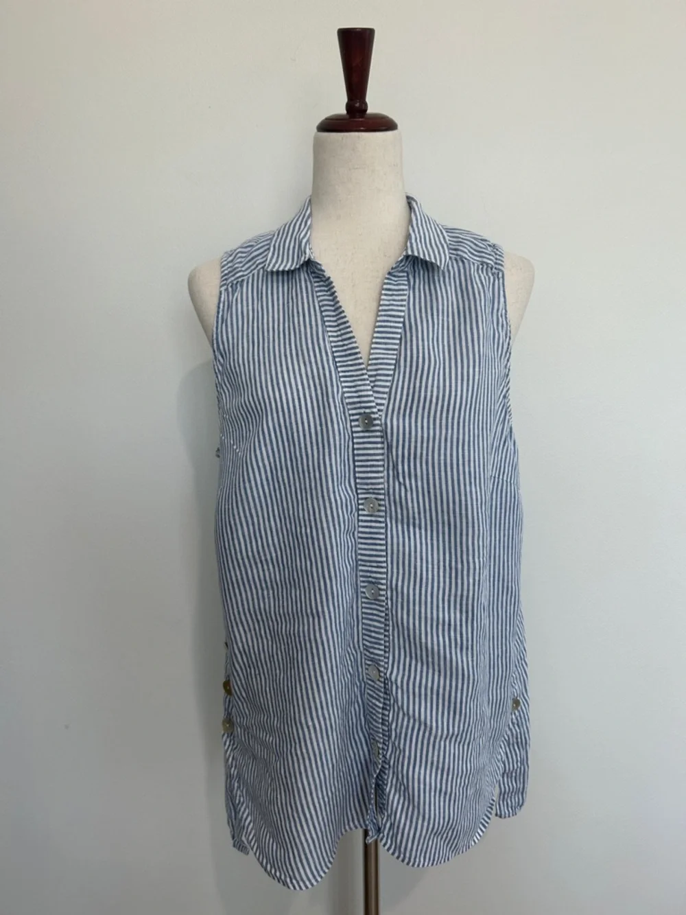 J. Jill Love Linen High Low Sleeveless Top Size Large - Picture 1 of 5